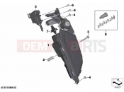 Storage compartment, audio system | Storage compartment, audio system - BMW Motorrad K 1600 GT 22 (0F21, 0F23) 2020