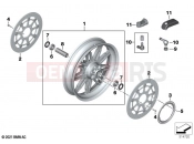 Forged wheel, front | Forged wheel, front - BMW Motorrad K 1600 GT 22 (0F21, 0F23) 2020