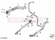 Cooling system coolant hoses | Cooling system coolant hoses - BMW Motorrad K 1600 GT 22 (0F21, 0F23) 2020