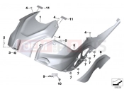 BMW Motorrad BMW 2022 M models M 1000 RR (0E71,0E73) Panel, fuel tank | Panel, fuel tank