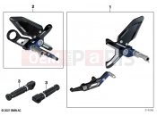 BMW Motorrad BMW 2022 M models M 1000 RR (0E71,0E73) Footpeg system | Footpeg system