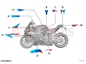 Stick-on label - BMW Motorrad M 1000 RR (0E71,0E73) 2021