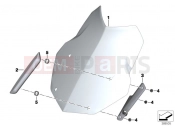 BMW Motorrad BMW 2021 R models R 1250 GS 21 (0M00) Windshield / mounting | Windshield / mounting