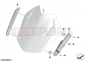 BMW Motorrad BMW 2021 R models R 1250 GS 21 (0M00) Windscreen Rallye | Windscreen Rallye