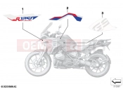 BMW Motorrad BMW 2021 R models R 1250 GS 21 (0M00) Stick-on label | Stick-on label