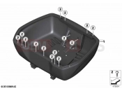 BMW Motorrad BMW 2021 R models R 1250 GS 21 (0M00) Topcase bottom section topcase 49l | Topcase bottom section topcase 49l