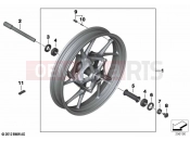 BMW Motorrad BMW 2021 R models R 1250 GS 21 (0M00) Cast rim, front | Cast rim, front