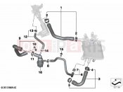 BMW Motorrad BMW 2021 R models R 1250 GS 21 (0M00) Coolant lines | Coolant lines