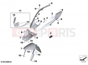 BMW Motorrad BMW 2020 R models R 1250 GS 21 (0M04) Front-wheel cover | Front-wheel cover