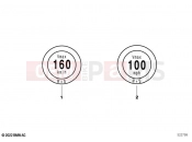 BMW Motorrad BMW 2020 R models R 1250 GS 21 (0M04) Information plate, speed | Information plate, speed