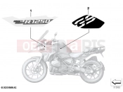 BMW Motorrad BMW 2020 R models R 1250 GS 21 (0M04) Stick-on label 2 | Stick-on label 2