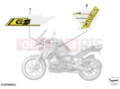 BMW Motorrad BMW 2020 R models R 1250 GS 21 (0M04) Stick-on label 3 | Stick-on label 3