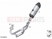 BMW Motorrad BMW 2020 R models R 1250 GS 21 (0M04) Exhaust system, chrome | Exhaust system, chrome