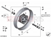 BMW Motorrad BMW 2020 R models R 1250 GS 21 (0M04) Spoke wheel front | Spoke wheel front