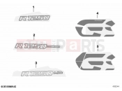Stick-on label | Stick-on label - BMW Motorrad R 1250 GS Adv. 21 (0M14) 2020