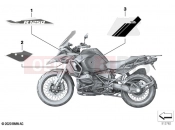 Stick-on label 2 | Stick-on label 2 - BMW Motorrad R 1250 GS Adv. 21 (0M14) 2020