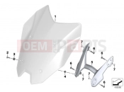 Windshield / mounting | Windshield / mounting - BMW Motorrad R 1250 RS 19 (0J81, 0J83) 2021