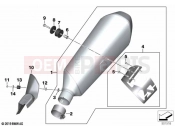 Rear silencer | Rear silencer - BMW Motorrad R 1250 RS 19 (0J81, 0J83) 2021