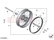 Spoked wheel, front | Spoked wheel, front - BMW Motorrad R 18 Classic (0L21, 0L23) 2021