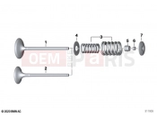 Valves with springs - BMW Motorrad R 18 Transcont. (0L41, 0L43) 2021