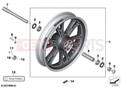 BMW Motorrad BMW 2021 R models R 18 Transcont. (0L41, 0L43) Cast rim, front | Cast rim, front