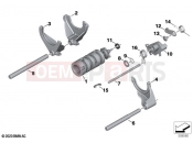BMW Motorrad BMW 2021 R models R 18 Transcont. (0L41, 0L43) 6-speed gearbox shift components | 6-speed gearbox shift components