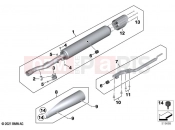 BMW Motorrad BMW 2021 R models R 18 Transcont. (0L41, 0L43) Rear silencer | Rear silencer
