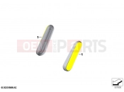 BMW Motorrad BMW 2021 R models R 18 Transcont. (0L41, 0L43) Rear reflector yellow side front | Rear reflector yellow side front