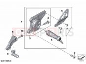 BMW Motorrad BMW 2021 R models R nineT 20 (0L71,0L73) Footrest system, left | Footrest system, left