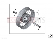 BMW Motorrad BMW 2021 R models R nineT 20 (0L71,0L73) Spoked wheel, front 2 | Spoked wheel, front 2