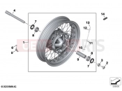 BMW Motorrad BMW 2021 R models R nineT 20 (0L71,0L73) Spoked wheel, front 3 | Spoked wheel, front 3