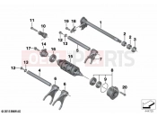 BMW Motorrad BMW 2023 S models S 1000 XR (0E41, 0E43) 6-speed gearbox shift components | 6-speed gearbox shift components