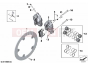 BMW Motorrad BMW 2023 S models S 1000 XR (0E41, 0E43) Front wheel brake | Front wheel brake