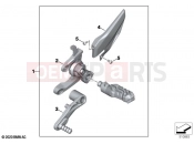 BMW Motorrad BMW 2023 S models S 1000 XR (0E41, 0E43) Footrest system, left 2 | Footrest system, left 2