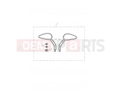 Triumph 2013 THUNDERBIRD Oval Mirrors, Kit, Drilled