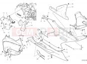 DUCATI Panigale V2 Right side fairings (Black On Black)