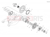 Rear wheel spindle - Ducati Panigale V2 Troy Bayliss 2024