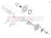 DUCATI 2019 Diavel 1260 S REAR WHEEL SPINDLE