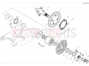 DUCATI 2024 Hypermotard 950 Rear wheel spindle