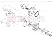 DUCATI Hypermotard 950 RVE Rear wheel spindle