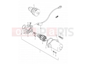 13 - STARTING MOTOR - Suzuki AE50 L (1990) Sepia (E28)