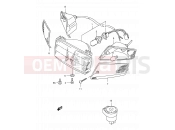 17 - HEADLAMP - FRONT TURN SIGNAL - Suzuki AE50 L (1990) Sepia (E28)