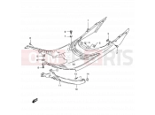 31 - REAR LEG SHIELD - Suzuki AE50 L (1990) Sepia (E28)