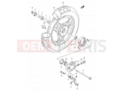 41 - FRONT WHEEL - Suzuki AE50 L (1990) Sepia (E28)