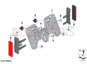 BMW Motorrad BMW 2019 R models R 1250 GS 19 (0J94) Licence plate adaptor | Licence plate adaptor