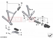 BMW Motorrad BMW 2019 R models R 1250 GS 19 (0J94) Front and rear footpeg 3 | Front and rear footpeg 3