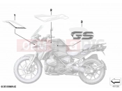 BMW Motorrad BMW 2019 R models R 1250 GS 19 (0J94) Stick-on label 2 | Stick-on label 2