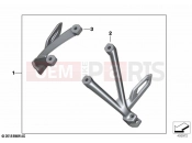 BMW Motorrad BMW 2019 R models R 1250 GS 19 (0J94) Set footrest bracket black | Set footrest bracket black