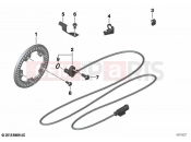 BMW Motorrad BMW 2019 R models R 1250 GS 19 (0J94) Speed sensor, front | Speed sensor, front