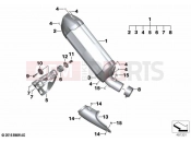 BMW Motorrad BMW 2019 R models R 1250 GS 19 (0J94) Rear silencer | Rear silencer